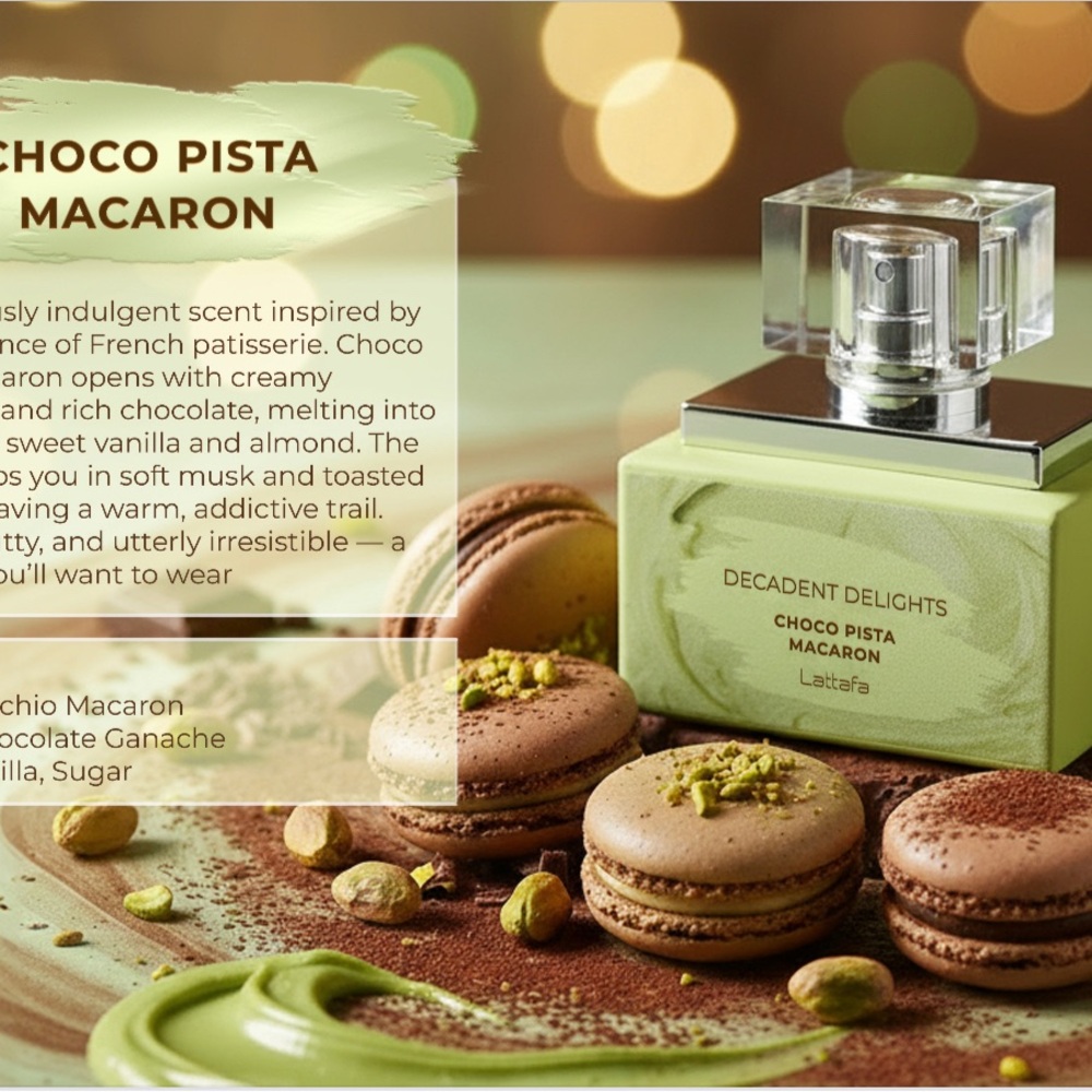Lattafa Choco Pista Macaron Perfume - Pistachio Green